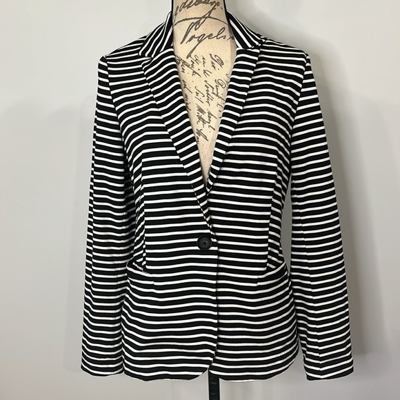Philosophy striped ponté stretch knit blazer jacket S - Picture 1 of 9